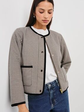 Rails Nota Jacket Ice Taupe Minicheck